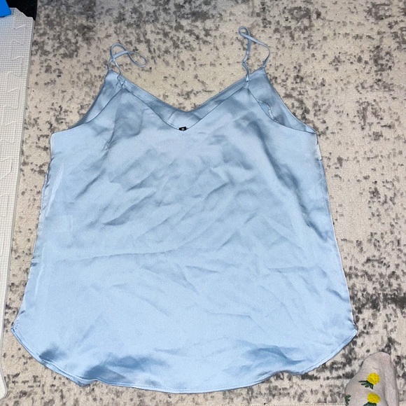 Adjustable strap silky tank top  - Dynamite - size small - Pastel Blue - Picture 2 of 4